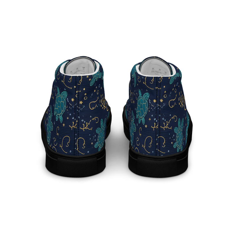 Sea Turtle Women’s high top canvas shoes