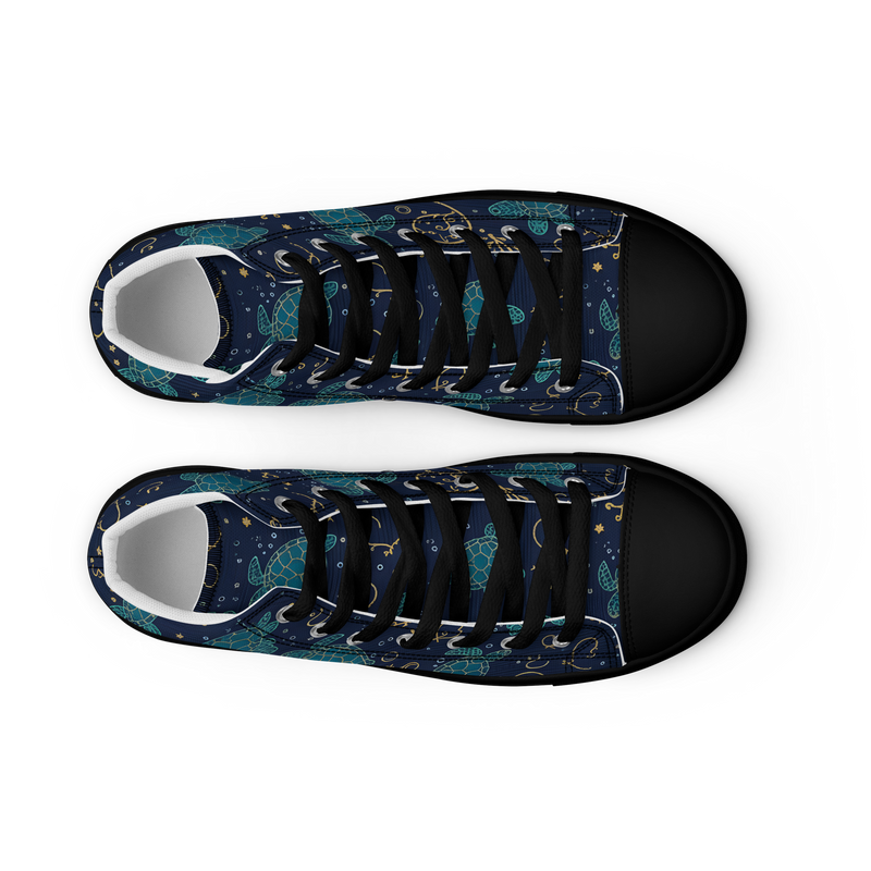 Sea Turtle Women’s high top canvas shoes