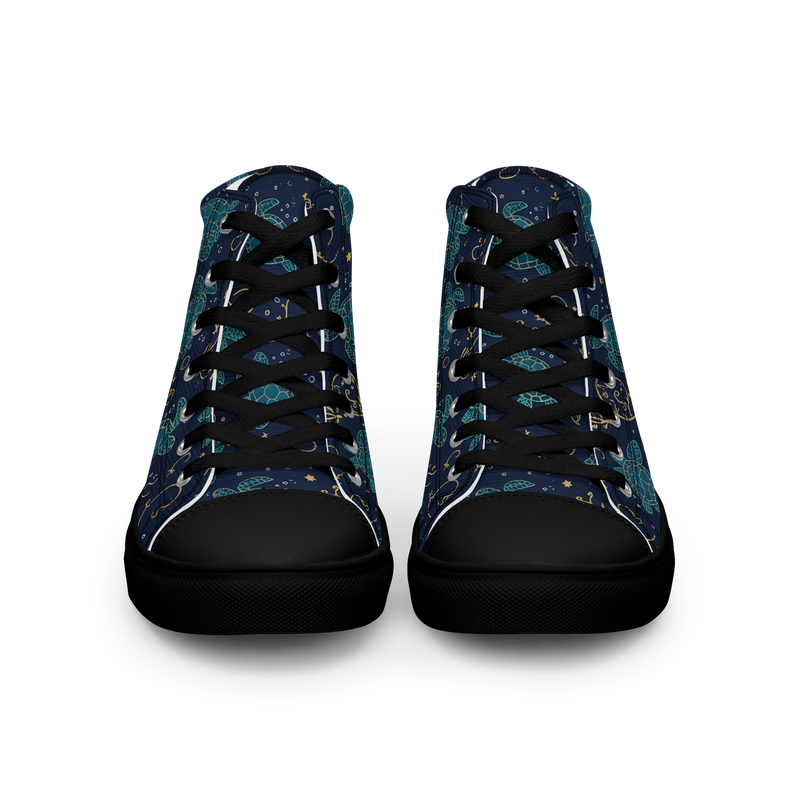 Sea Turtle Women’s high top canvas shoes