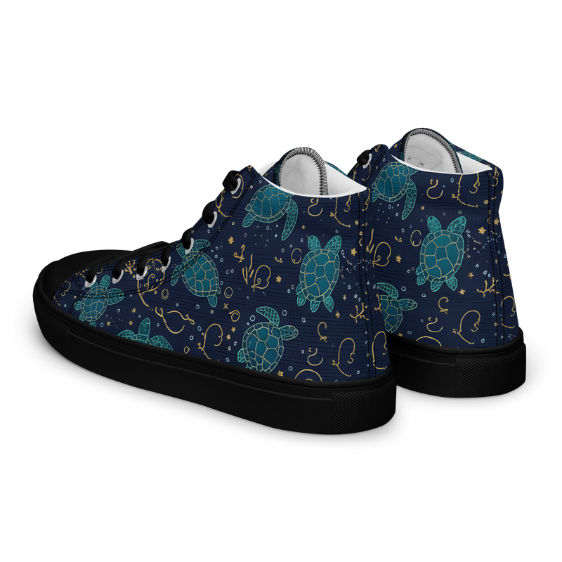 Sea Turtle Women’s high top canvas shoes