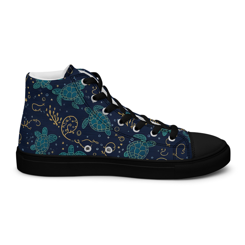 Sea Turtle Women’s high top canvas shoes