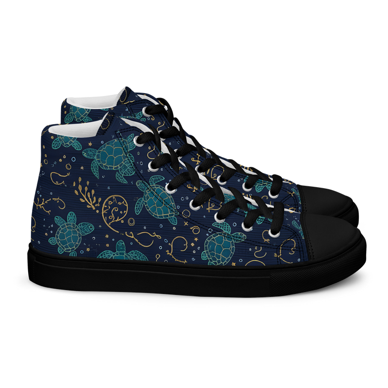 Sea Turtle Women’s high top canvas shoes