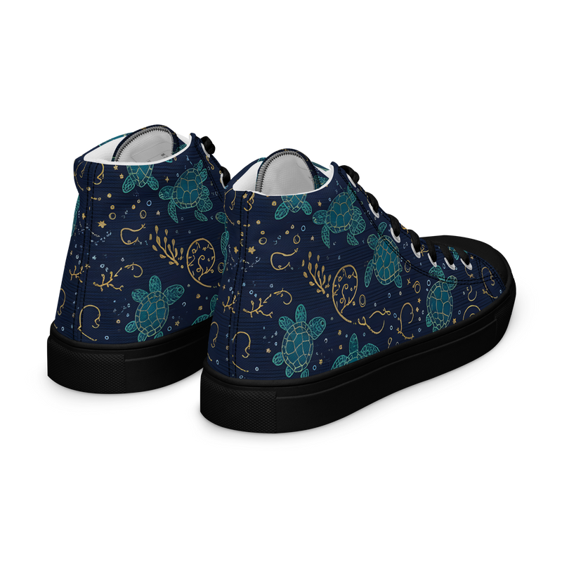 Sea Turtle Women’s high top canvas shoes