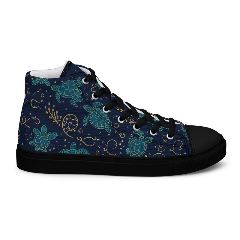 Sea Turtle Women’s high top canvas shoes